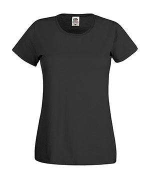 T-SHIRT ORIGINAL DONNA - FRUIT OF THE LOOM nero